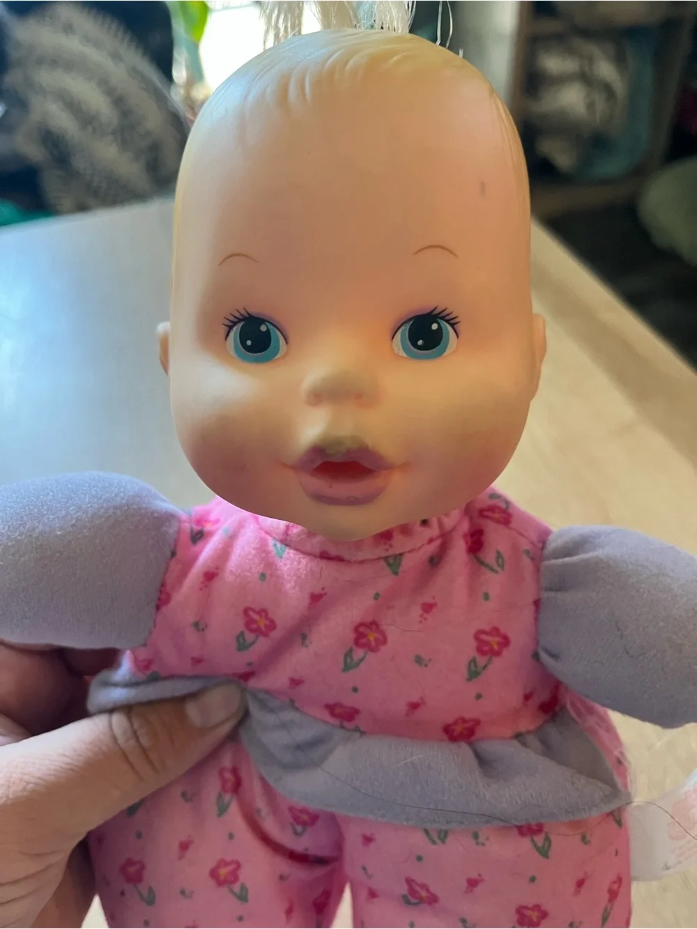 Take Care of Me Triplets VTG 1997 Baby Doll Blonde Hair ToyBiz doll only-Works!